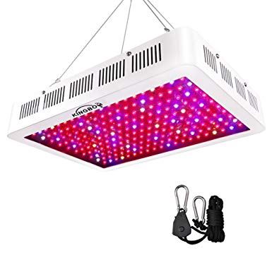 KINGBO 1500W Double Chips LED Grow Light Full Spectrum Grow Lamp Plant Grow Lights with Rope Hanger Daisy Chain for Indoor Greenhouse Hydroponic Plants Growing