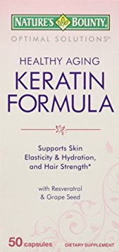 Natures Bounty Optimal Solutions Keratin Formula 500 mg Capsules, 50 Count