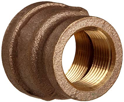 Lead Free Brass Pipe Fitting, Reducing Coupling, Class 125, 1-1/2" X 1" NPT Female