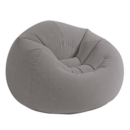 Beanless Bag Inflatable Chair, 42" X 41" X 27", Beige