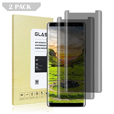 Auideas Samsung Galaxy Note 8 Tempered Glass Screen Protector - Privacy [Anti-Privacy] [Applicable to Situation] [9H Hardness] [No Bubbles] [Non-Peeping] for Samsung Galaxy Note 8 [2Pack]