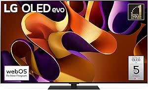 LG OLED evo 65'', Serie G4S 2024, OLED65G46LS, Smart TV 4K, Base da appoggio, Processore α11, Brightness Booster Max, 60W, Dolby Vision, Wi-Fi 6, 4 HDMI 2.1 4K@144Hz, GSYNC, VRR, ThinQ AI, webOS 24