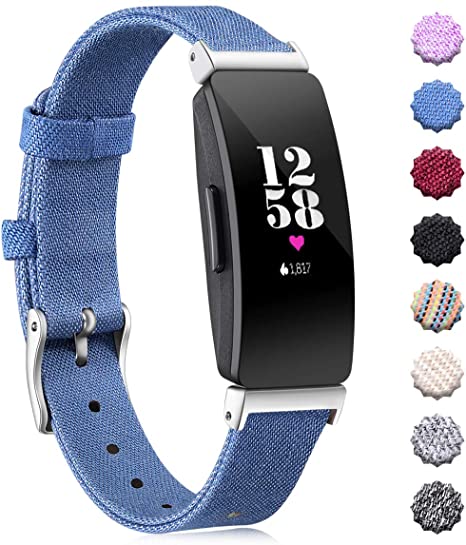 Maledan Replacement for Fitbit Inspire HR & Inspire Bands Women Men Large Small, Woven Fabric Accessories Strap Wrist Band Compatible with Fitbit Inspire & Inspire HR Fitness Tracker & Ace 2