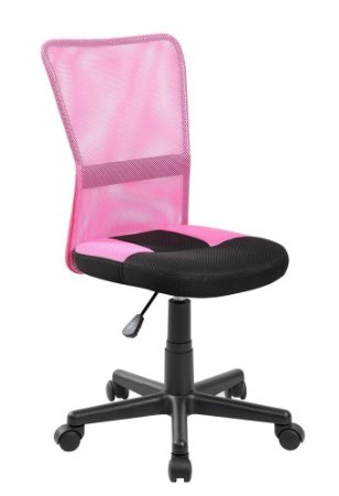 Anji Modern Furniture Mid-Back Adjustable Ergonomic Mesh Swivel Computer Office Desk Task Chair, 8077-PK
