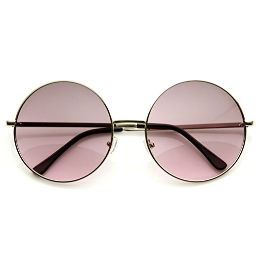 zeroUV - Super Large Oversized Metal Round Circle Sunglasses