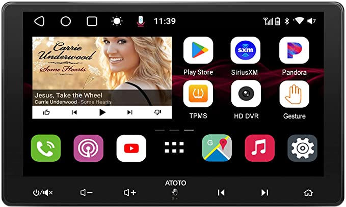 [IAH10D/10.1inch QLED Display] ATOTO S8 Ultra Plus S8G2119UP-N in-Dash Navigation, Dual Bluetooth w/aptX HD,Gesture Operation,Wireless Phone Link,VSV&LRV,Built-in 4G Cellular Modem, 6GB 128GB