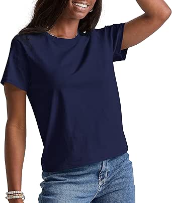 Hanes Womens Essentials T-Shirt, Cotton Crewneck Tee, Classic Fit T-Shirt For Women