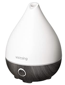 VicTsing Upgraded Mini Oil Diffuser 130ml, Easy to Use Super Quiet Essential Oil Diffuser, Aromatherapy Diffuser with Waterless Auto Shut-Off, BPA-Free for Home Office(White)