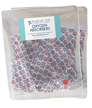 PackFreshUSA 300cc Oxygen Absorbers For Food Storage with PackFreshUSA LTFS Guide (100)