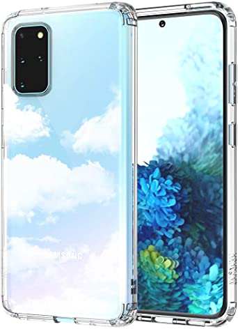 MOSNOVO Galaxy S20 Plus Case, Cloud Pattern Clear Design Transparent Plastic Hard Back Case with TPU Bumper Protective Case Cover for Samsung Galaxy S20 Plus