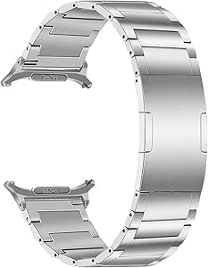 TRUMiRR Titanium Band for Galaxy Watch Ultra 47mm, One Click & No Gap Watchband Integrated Buckle Strap for Samsung Galaxy Watch Ultra 47mm (2024)