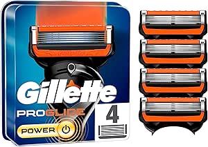 Gillette ProGlide Power Cuchillas de Afeitar Hombre, Paquete de 4 Cuchillas de Recambio (el embalaje puede variar)