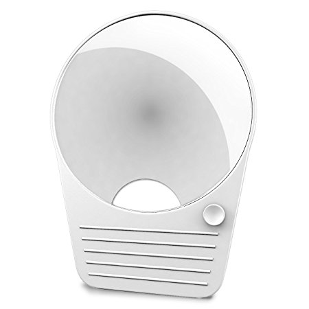 Bryt 10x Lighted Vanity Mirror for Shower, Bathroom or on the Go - White