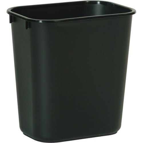 Rubbermaid Commercial FG295500BLA Plastic Receptacle Wastebasket, Black