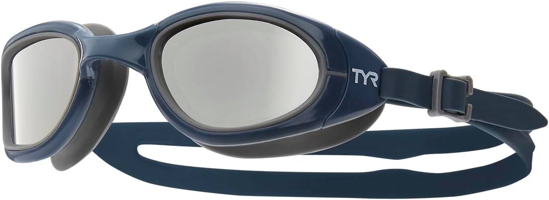 TYR Adult Special Ops 2.0 Mirrored Swim Goggles, Silver/Grey