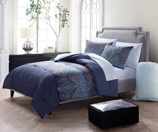7 Pc Paisley, Full Size Bedding, Bed in a Bag, By Karalai Bedding Collection (full Size)