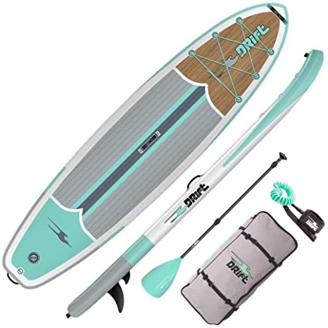 Drift 11'6" Inflatable Stand Up Paddle Board, SUP with Accessories | Pump, Lightweight Paddle, Fin, Leash & Backpack Travel Bag, Classic
