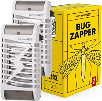 Bug Zapper for Home - Electric Fly Trap Indoor Plug in - Mosquito Fly Insects Killer with 8 Lights 2 Pack