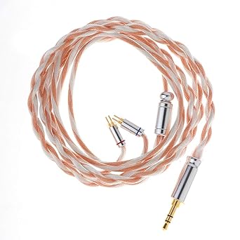 Linsoul Euphrosyne Litz Type 6 5N OCC Silver Plated OCC Cable (2pin-0.78mm, 3.5mm, Brown)