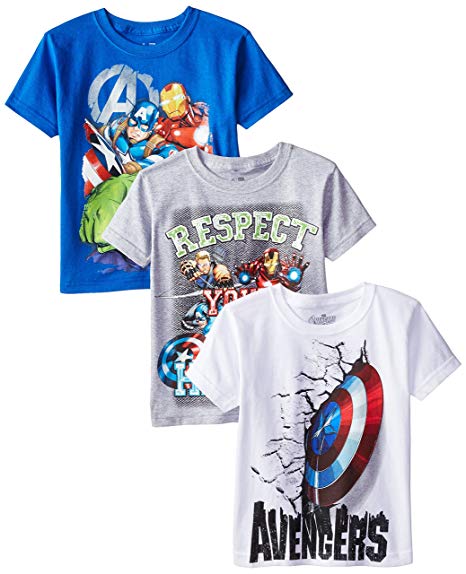 Marvel Boys' 3-Pack Avengers T-Shirt