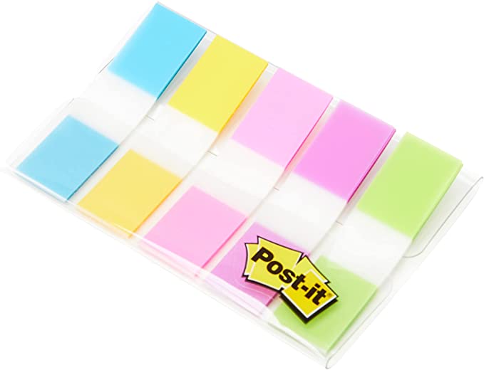 Post-It 624185 Small Index Flags, Multi-Coloured, Pack of 100