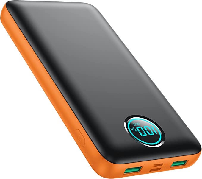 Portable Charger Power Bank 30,800mAh LCD Display Power Bank,25W PD Fast Charging  QC 4.0 Quick Phone Charging Power Bank Tri-Outputs Battery Pack Compatible with iPhone,Android etc(Orange)