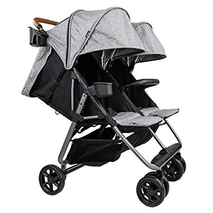The Twin  Luxe (Zoe XL2) - Best Double Stroller - Everyday Twin Stroller with Umbrella - UPF 50  - Tandem Capable