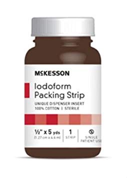 McKesson Performance Plus Iodoform Packing Strips 1/2"X5Yards Sterile Lates Free - Model 61-59245