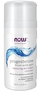 Now Foods, Natural Progesterone, Liposomal Skin Cream, Unscented, 3 oz (85 g)