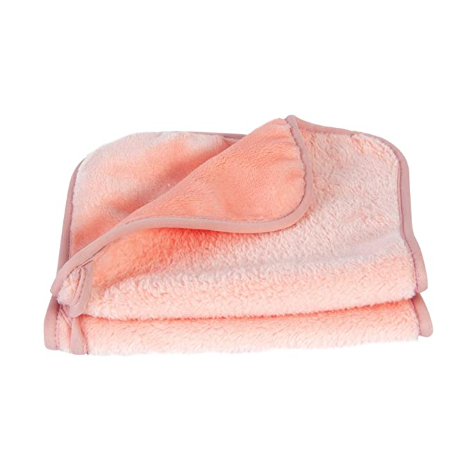 Eurow Makeup Removal Cleaning Cloth, 8 by 16 Inches, Coral, Pack of 2