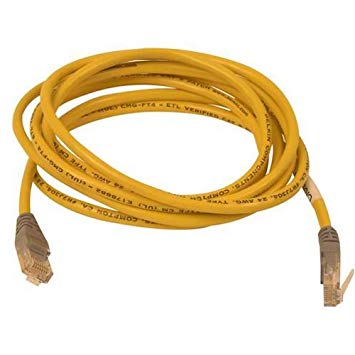 Belkin 25-Foot CAT5e Crossover Molded Networking Cable (Yellow)