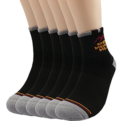 Pro Mountain Unisex Men Cotton Quarter Ankle Mid Cushion Athletic Sports Socks