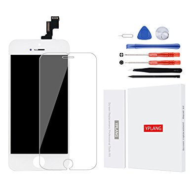 YPLANG Touch Screen Digitizer Replacement LCD Display with Repair Kit For iPhone SE (White)