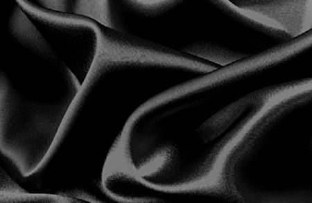 Soft Silky Satin Solid Black 4pc Deep Pocket Sheet Set for King Bed