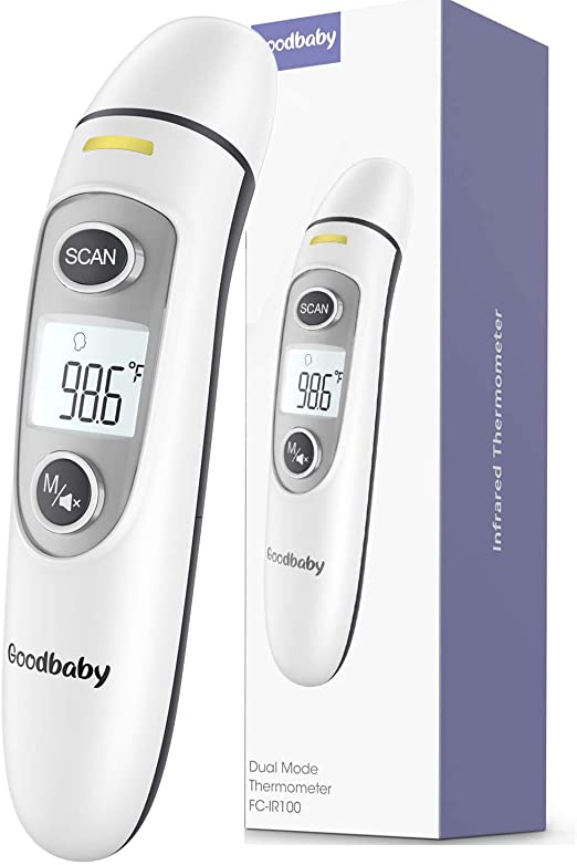 Baby Forehead Ear Thermometer Infrared Electronic Thermometer with Memory Recall Digital Thermometer for Kids Adults Surface and Room