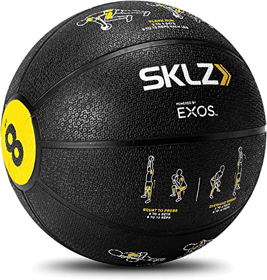 SKLZ Trainer 8-Pound Medicine Ball with Self-Guided Exercise Illustrations