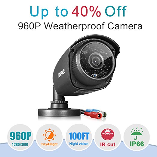 Annke 960P Security Bullet Camera, IP66 Weatherproof Metal Housing