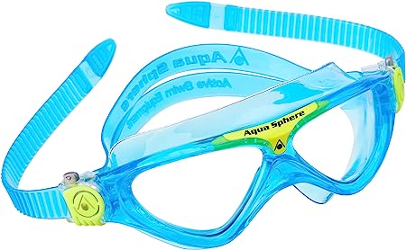 Aquasphere Vista Junior (Ages 6 ) Swimming Goggles - 180 Degree Vision, Leak Free Hypoallergenic Seal, Anti Fog & Scratch