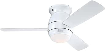 72180 Halley 112 cm weißer Deckenventilator, Beleuchtung mit Opal-Milchglas