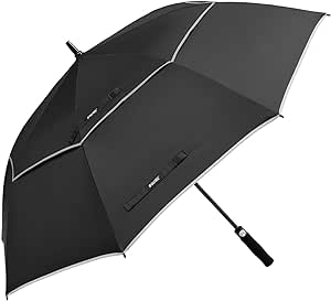 G4Free 47/54/62/68 Inch Automatic Open Golf Umbrella Oversize Extra Large Double Canopy Vented Windproof Waterproof Stick Umbrellas