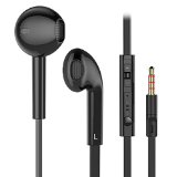 USTEK S389 In-Ear Earphones Stereo Earbuds Noodle Headphone with Microphone Black
