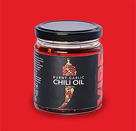VIBE Burnt Garlic Chili Oil (Made in Cold-Pressed Organic Oil) 200 ml