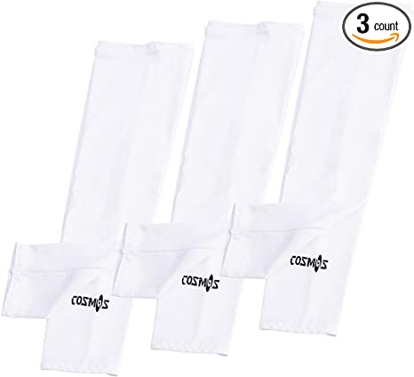 Cosmos 3 Pairs UV Protection Cooler Arm Sleeves for Bike Cycling/Hiking/Golf