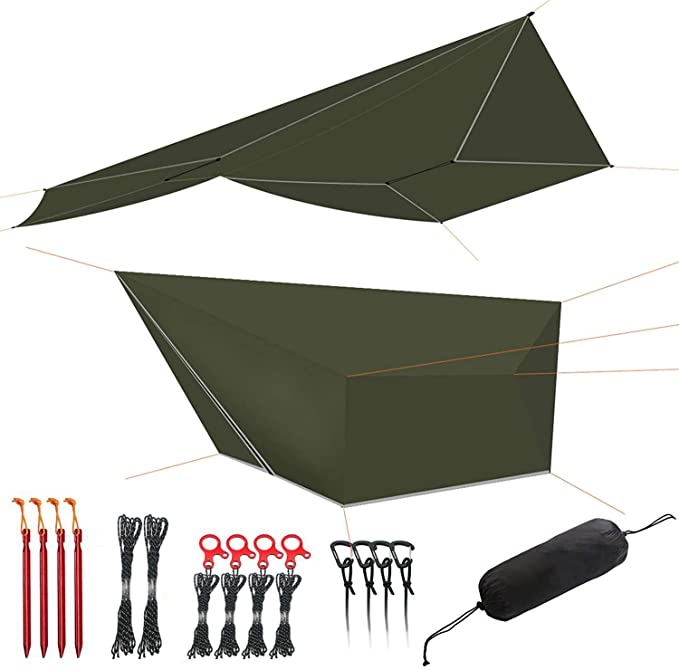 onewind Camping Hammock Bug Net Tarp Fly 12' Lightweight Tent, Perfect for Wild Camping, Bushcraft, Survival