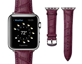 Genuine Leather Strap for Apple Watch Series 2, BASN Watch Band Replacement for Apple
