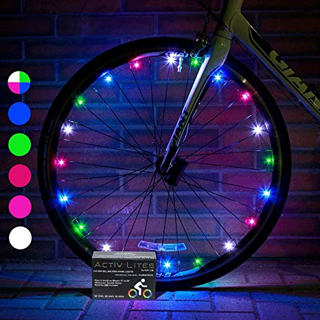 Activ Life LED Bike Wheel Lights with BATTERIES INCLUDED! Visible From All Angles for Ultimate Safety and Style (1 Tyre Pack)