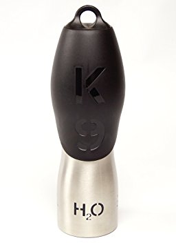 H2O4K9 Water Bottle, 700 ml, Silver