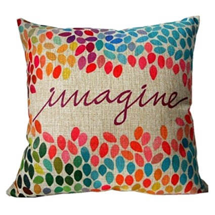 Pillow,Beautyvan, Cotton Linen Square Decor Throw Pillow Case Cushion Cover Colorful Imagine