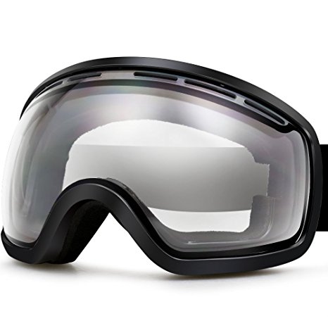 ZIONOR Lagopus X10 Ski Snowboard Goggles with Frame/Frameless Mode REVO Reflective Sphercial Detachable Lens