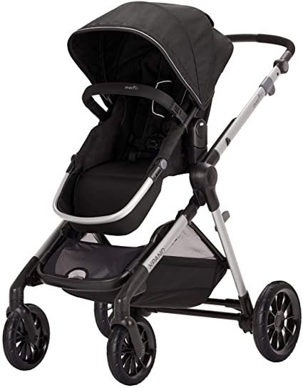 Evenflo Pivot Xpand Modular Stroller, Baby Stroller, Converts to Double Stroller, 4 Modes, Durable Construction, Extra-Large Storage Basket, Compact Folding Design, 55-lb Capacity, Stallion Black